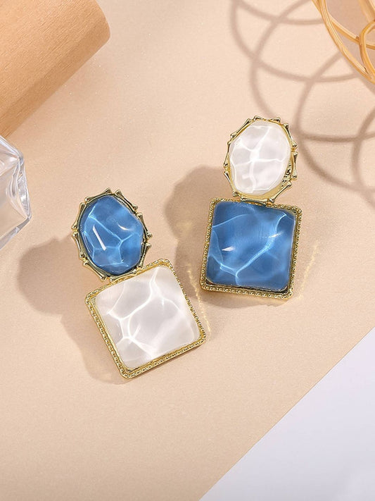 Blue Quartz Prism Earrings