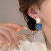 Blue Quartz Prism Earrings