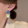 Blue Quartz Prism Earrings
