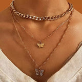 Butterfly Layered Necklace