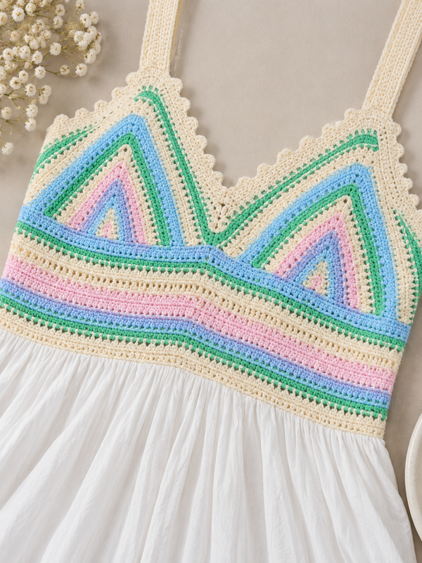 Pastel Crochet Dress