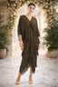 Midnight Shimmer Draped Dress