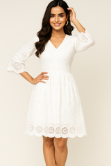 White Uriela Crop Dress