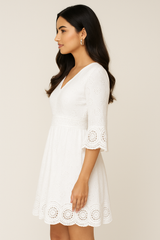 White Uriela Crop Dress