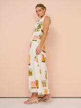 Saddle Printed Sundress