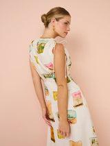 Saddle Printed Sundress