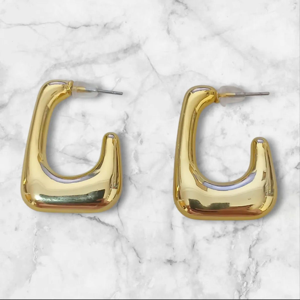 Edgy Gilded Earrings