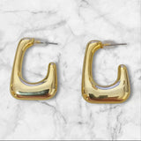 Edgy Gilded Earrings