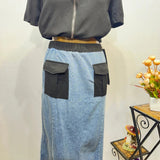 Denim Shirt & Pocket Skirt Co-ord Set