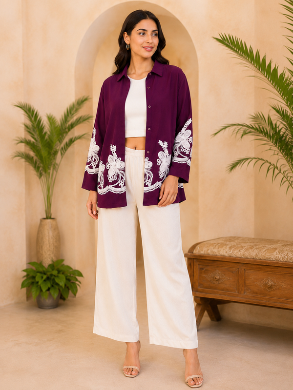 Elara Embroidered Co-Ord Set