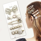 Floral Noir Hair Clip Set