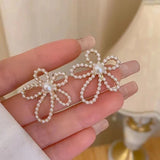 Fancy Pearl Flower Drop Earrings Combo