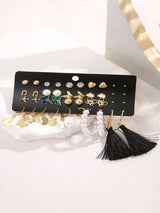 Golden Charm Multi Earrings Set