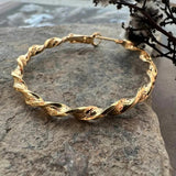 Golden Twist Hoop Earrings