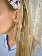 Golden Twist Hoop Earrings