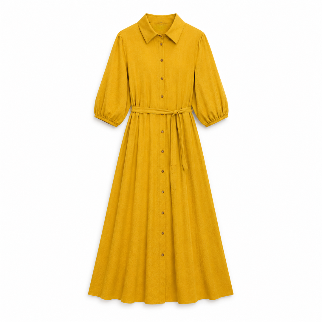 Golden Meadow Shirt Dress