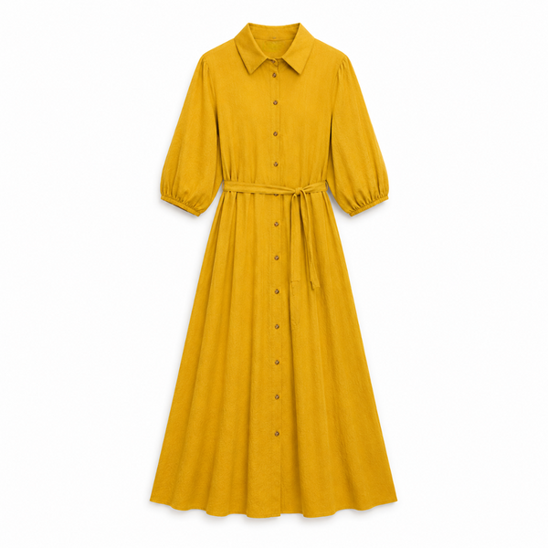 Golden Meadow Shirt Dress