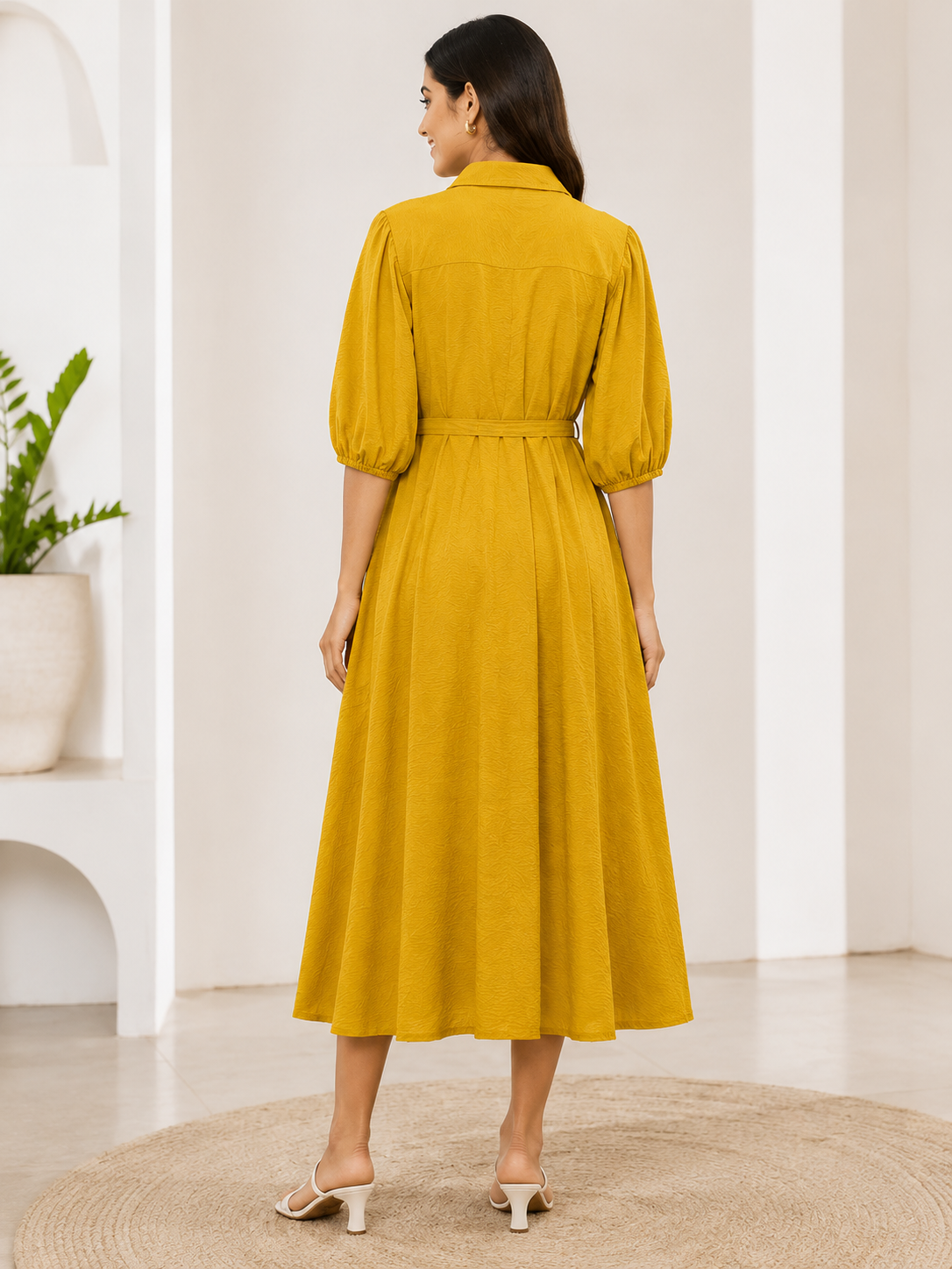 Golden Meadow Shirt Dress