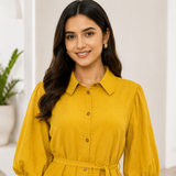 Golden Meadow Shirt Dress