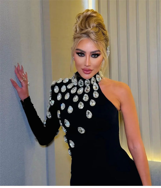 Raindrop Pearl One Sleeve Dress