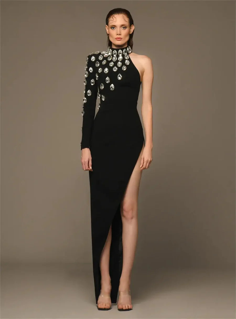 Raindrop Pearl One Sleeve Dress