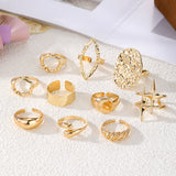 Sculpted Gold Ring Set