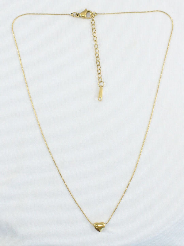 Heart Golden Drop Necklace