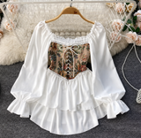 Kasaba Corset Mini White Dress