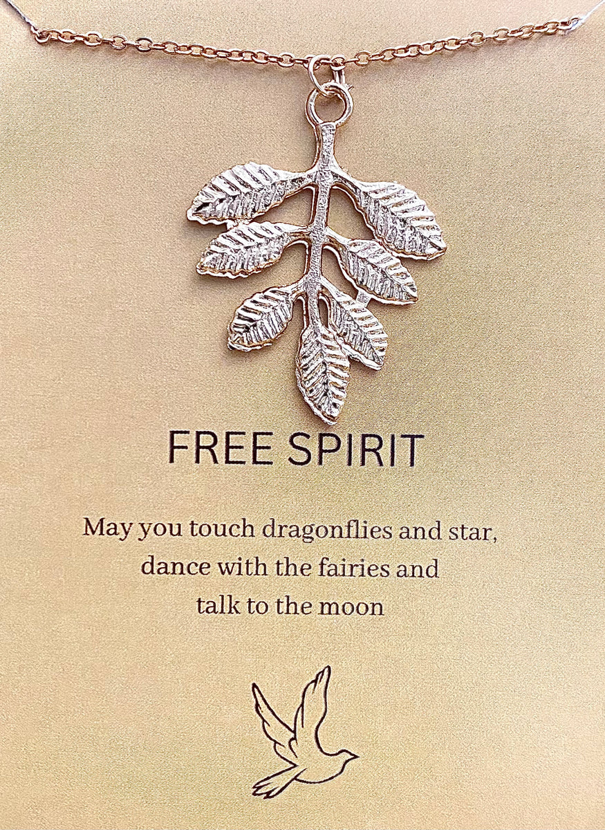 Golden Leaf Charm Necklace Main image