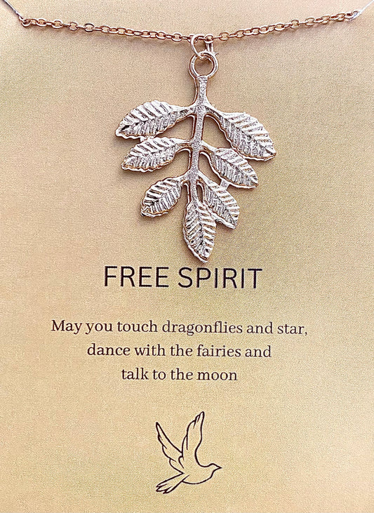 Golden Leaf Charm Necklace