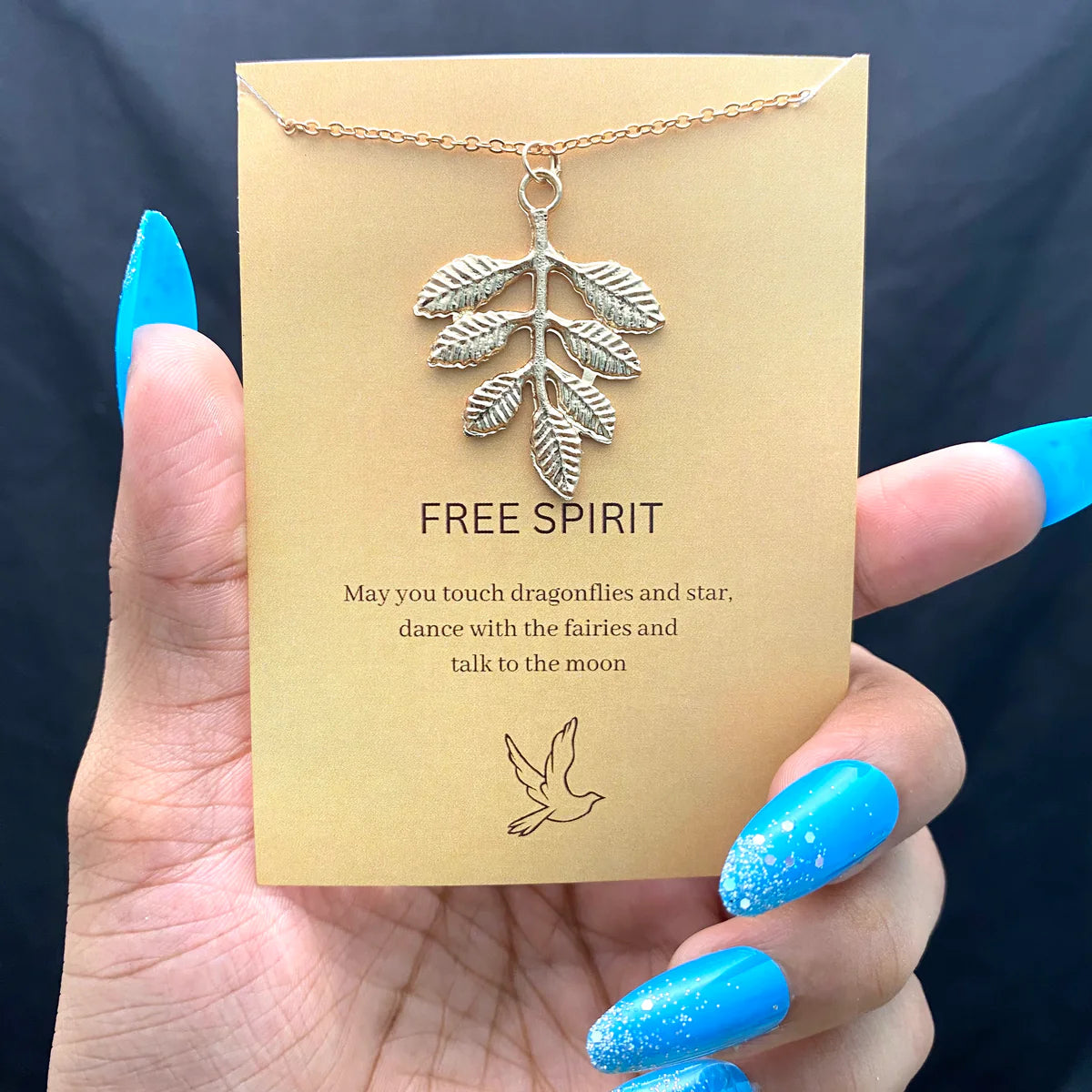 Golden Leaf Charm Necklace