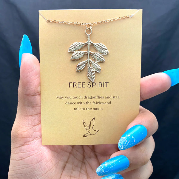 Golden Leaf Charm Necklace