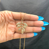 Golden Leaf Charm Necklace