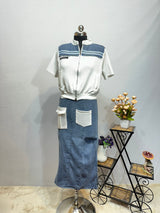 Denim Shirt & Pocket Skirt Co-ord Set