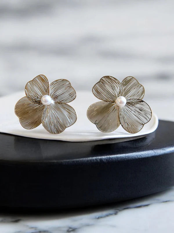 Mesh Flower Earrings