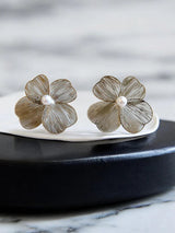 Mesh Flower Earrings