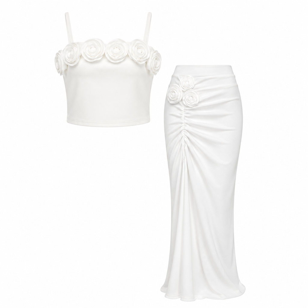Ivory Rosette Co-Ord Set