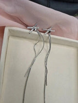 Linear Luxe Drop Earrings