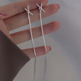 Linear Luxe Drop Earrings
