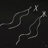 Linear Luxe Drop Earrings