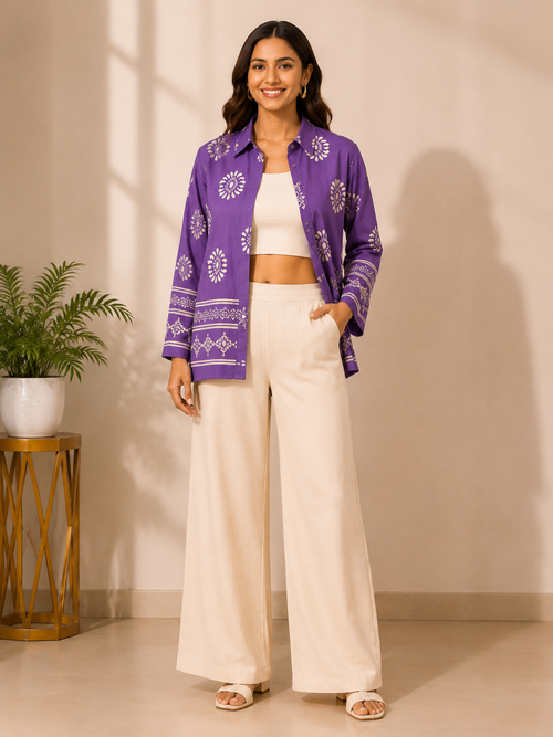 Lavender Bloom 3-Piece Co-Ord Set