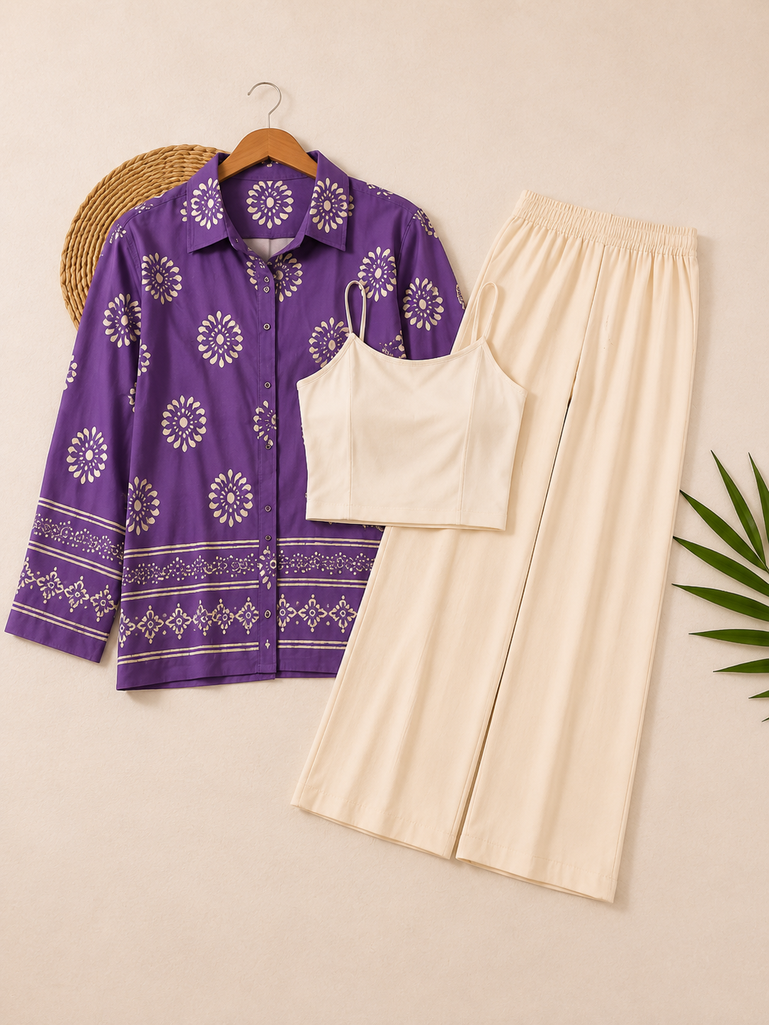 Lavender Bloom 3-Piece Co-Ord Set