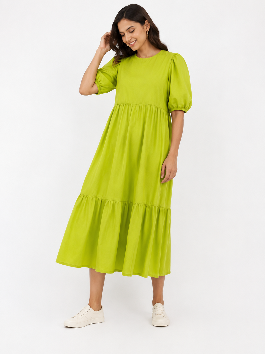 Lime Luxe Midi Dress Secondary image