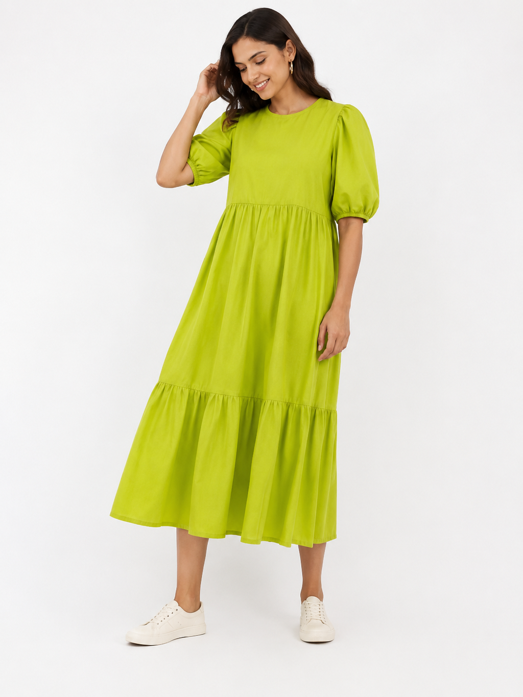 Lime Luxe Midi Dress