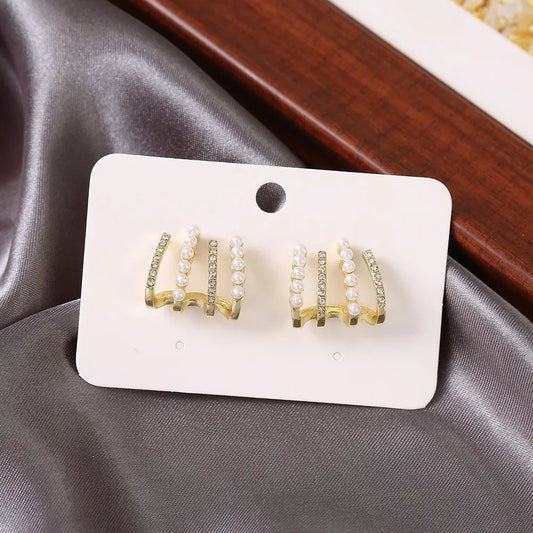 Linear Pearl Eearrings