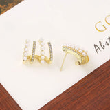 Linear Pearl Eearrings