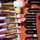Makeup brushes and beauty blender combo