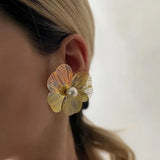 Mesh Flower Earrings