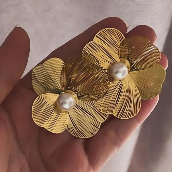 Mesh Flower Earrings