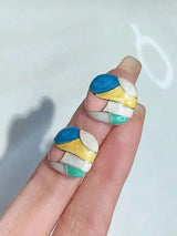 Retro Colorblock Earrings